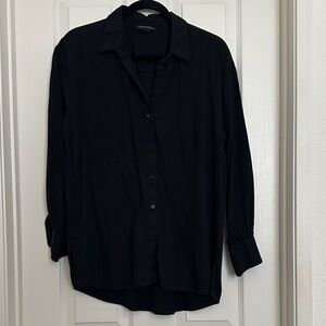 Banana Republic Black Button-Down Shirt